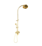 Francone BTS22 exposed thermostatic arch column shower with hand shower in solid brass.