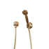Traditional Francone BTS23P wall-mounted hand shower in solid unlacquered brass for luxury bathrooms.