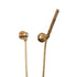 Francone BTS23PM wall mounted modern hand shower with separate outlet in unlacquered brass.