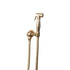 A traditional Francone BTS23S wall-mounted hand shower with spray, crafted in solid unlacquered brass.