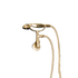 Francone BTS26 traditional wall-mounted hand shower in solid unlacquered brass with vintage handset holder.