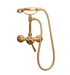Traditional Francone BTS26T thermostatic hand shower in unlacquered brass for vintage bathrooms.