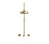 Francone BTS37 traditional column shower with hot and cold handles in solid brass for luxury bathrooms.