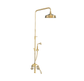 Traditional Francone BTS38 solid brass adjustable column shower with a hand shower and bath filler.