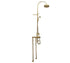Traditional solid brass Francone BTS3F floor mounted thermostatic column shower with hand shower and bath filler.
