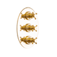 A traditional Francone BTS43 oval thermostatic shower valve in unlacquered brass, made in Italy.