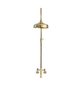 Traditional Francone BTS44 solid brass adjustable column shower with an integrated bath filler.