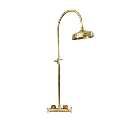 Traditional Francone BTS47 thermostatic column shower in solid brass for luxury bathrooms.