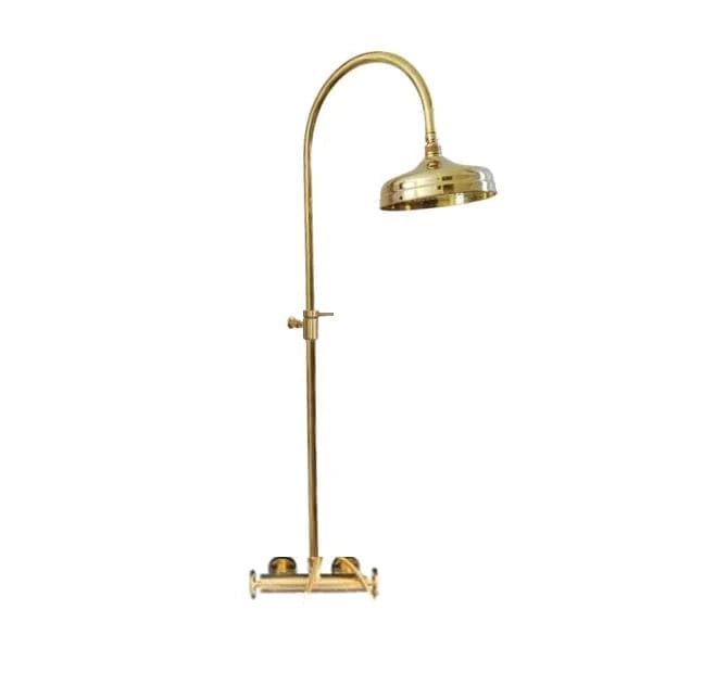 Traditional Francone BTS47 thermostatic column shower in solid brass for luxury bathrooms.