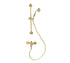 Francone BTS51 traditional solid brass exposed thermostatic shower with sliding rail and hand-held shower.