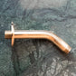 A Francone BTSA short wall-mounted shower arm handcrafted in solid unlacquered brass.
