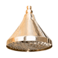 Francone BTSH traditional bell-shaped unlacquered brass shower head, handcrafted for luxury bathrooms.