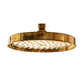 Traditional Francone BTSH round solid brass shower head handcrafted for bespoke Italian bathrooms.