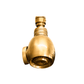 Francone BTSH solid brass wall-mounted shower head in an unlacquered brass finish.