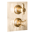 Francone BTST2 traditional thermostatic shower mixer faucet in unlacquered brass.