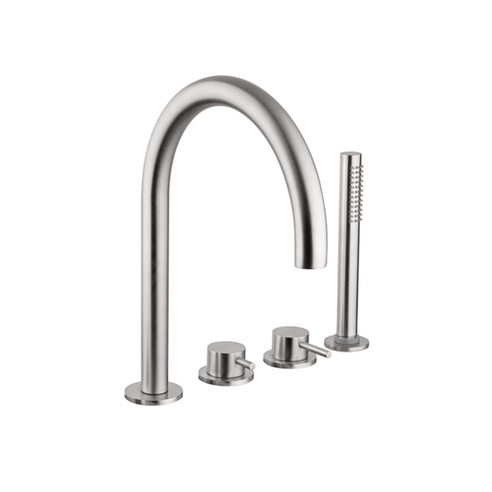 Francone SS52 solid brass bath filler mixer tap and hand shower faucet for luxury bathrooms.