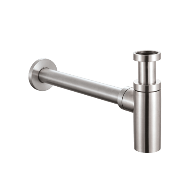 Francone SSA19 round bottle trap in solid brass, an elegant bespoke bathroom waste fitting.