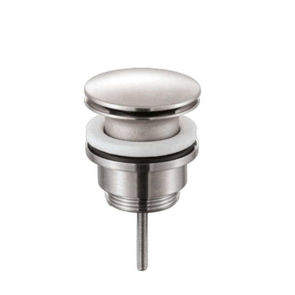 The Francone SSA4 round click-clack basin plug waste in solid brass for luxury bathrooms.