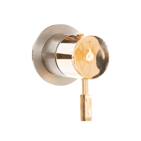 Francone SSA5 solid brass wall-mounted shower diverter with a textured lever handle.