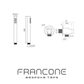 Francone SSS23 wall-mounted hand-held brass shower technical drawing with dimensions.