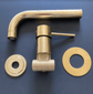 BT42 Wall mounted mixer tap in solid brass