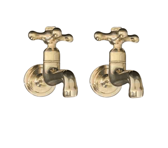 BT72 Pair of wall mounted taps hot & cold
