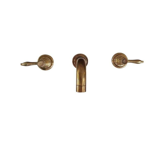 BT84 3 hole wall mounted basin taps with Droplet levers
