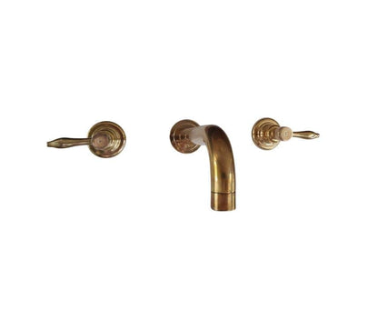 BT84 3 hole wall mounted basin taps with Droplet levers
