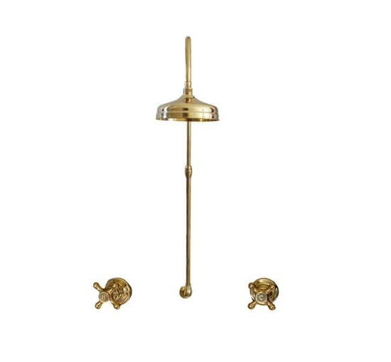 BTS37 Column shower with traditional hot cold handles