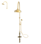 BTS3 Exposed thermostatic column shower with hand shower & bath filler