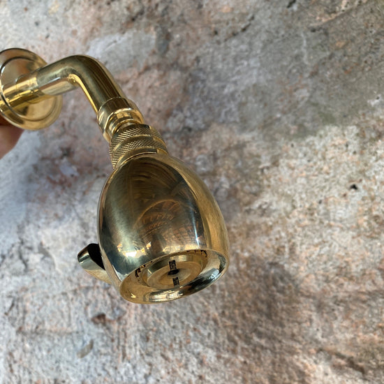 BTS50 Small 2-spray wall mounted shower head in solid brass with traditional handles