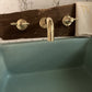 BT68 3 hole wall mounted taps with handcrafted Edwardian handles