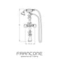 BT23T Wall mounted thermostatic bath filler with hand shower