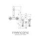 Technical drawing with dimensions for the Francone BT35 traditional wall-mounted bathroom tap and faucet.