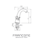 Technical drawing with dimensions for the Francone BT37 traditional deck-mounted bathroom tap faucet.