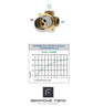 Technical flow rate diagram for the Francone BT42 wall-mounted solid brass mixer tap and faucet.