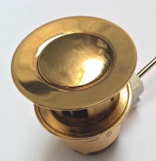 Francone BT47 solid brass pop-up basin waste plug, a traditional Italian bathroom fitting.