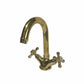 Traditional Francone BT51 unlacquered brass deck mounted bathroom tap, also a classic basin faucet.
