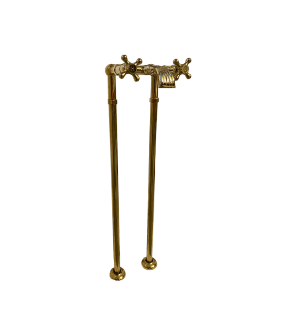 Traditional Francone BT89F solid brass floor-mounted bath filler faucet with custom spout for the bathroom.