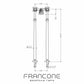 Technical drawing with dimensions for the Francone BT89F traditional solid brass floor-mounted bath filler faucet.