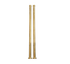 A pair of decorative Francone BTA12 bath pipe shrouds in solid unlacquered brass.