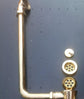 Francone BTA13 unlacquered brass bath waste and overflow system for exposed traditional bathtubs.