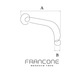 Technical drawing with dimensions for the Francone BTA15 solid brass bathroom spout faucet.