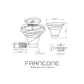 Technical drawing with dimensions for the Francone BTA18 solid brass basket strainer waste.