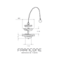 Technical drawing with dimensions for the Francone BTA3 traditional brass bathroom drain waste and plug.