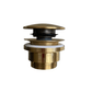 The Francone BTA4 dual plug click clack basin waste in a living unlacquered brass finish for bathrooms.