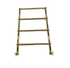 Traditional Francone BTR11 four-bar plumbed heated towel rail in an unlacquered brass finish.