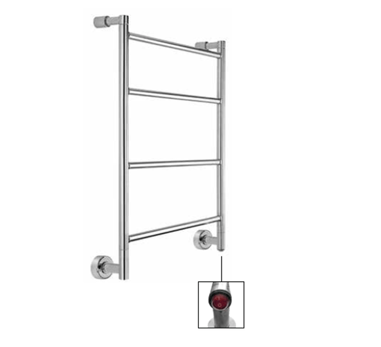 Francone BTR13 bespoke solid brass electric heated towel rail with four bars for luxury bathrooms.