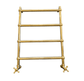 Francone BTR15 traditional plumbed heated towel rail radiator handcrafted in unlacquered brass.