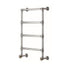 Francone BTR17 classic 4-bar heated unlacquered brass towel rail radiator for traditional bathroom heating.